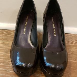 Marc Jacob's black patent leather wedges